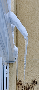 Icicles on gutter