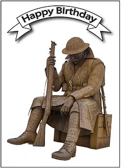 Happy birthday card with Seaham Tin Solider